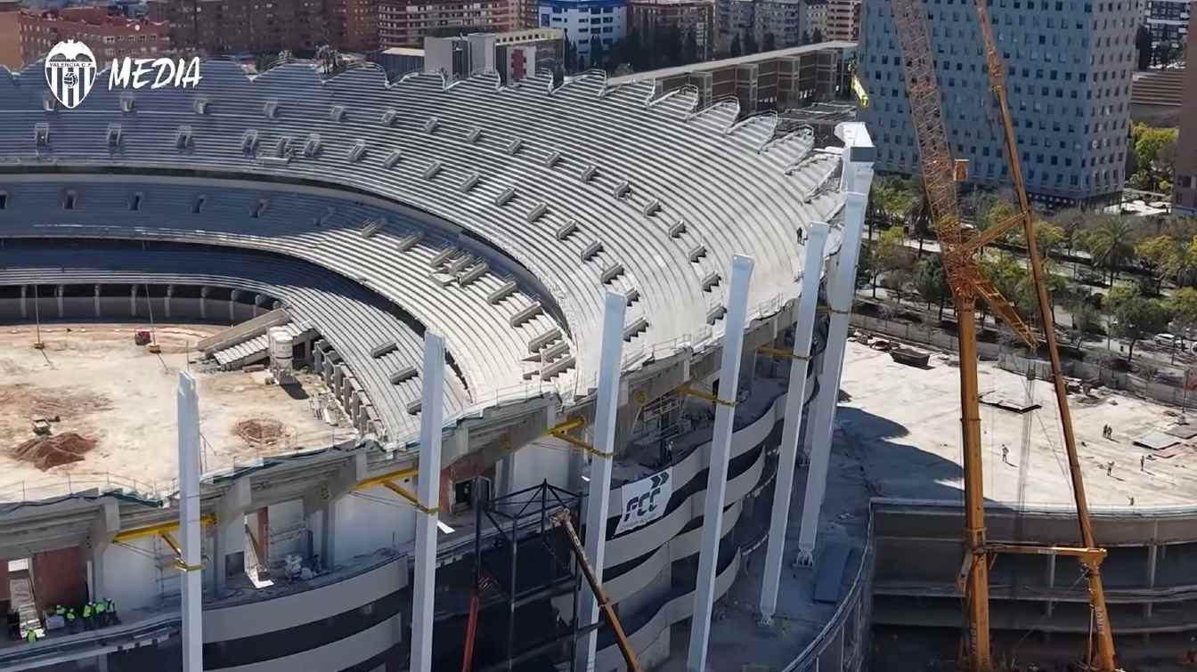 Construction of the Nou Mestalla, which resumed in 2025, continues to move forward despite the many obstacles the club faces.
