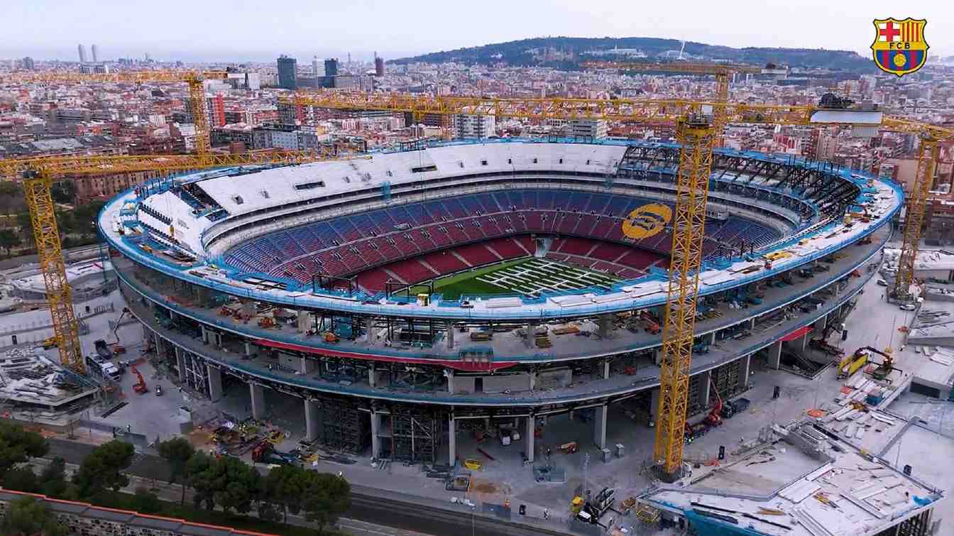 Once completed, Camp Nou, with 105,000 seats, will be the largest stadium in Europe.
