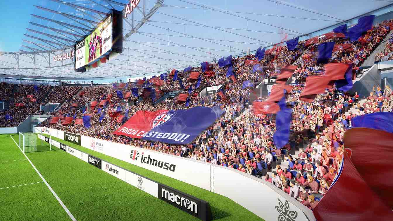 The 30,000-seat venue will be built on the former Sant&rsquo;Elia site and is planned as part of preparations for UEFA Euro 2032.