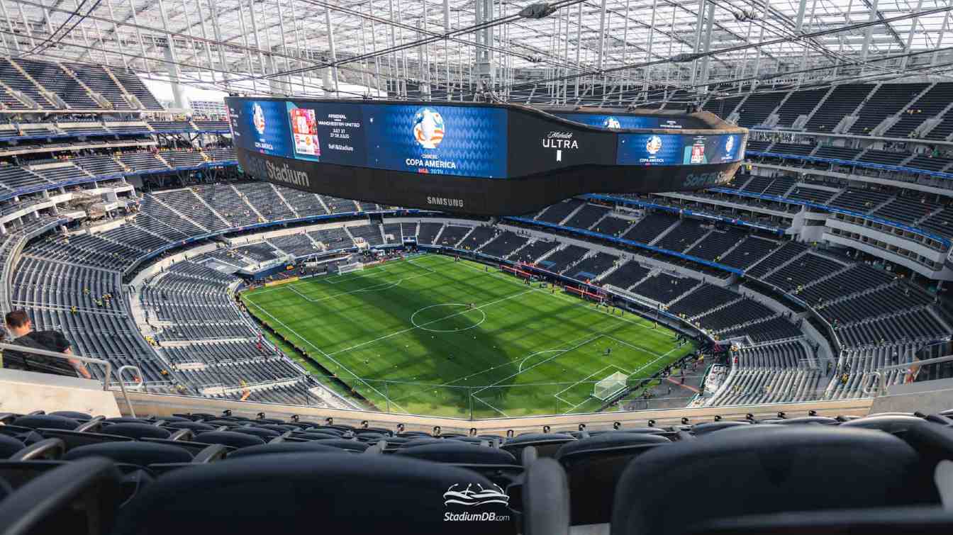Tensions are rising around SoFi Stadium less than a year before the World Cup. Workers are demanding higher wages, stronger job protections and assurances regarding immigration enforcement during the tournament.