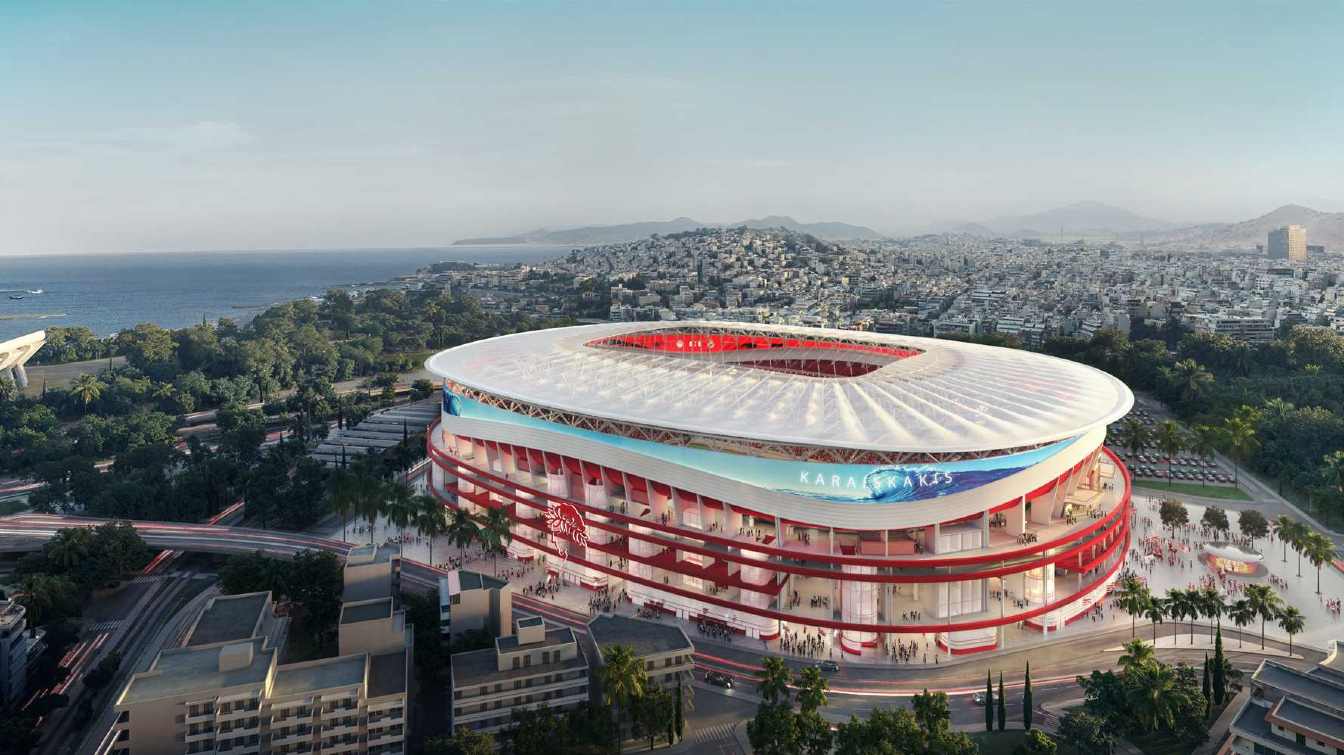 Neo Karaiskaki is intended to become one of the most modern stadiums in Southern Europe. The project includes more than 10,000 m&sup2; of LED screens, expanded hospitality areas, a new media center and year-round use of the venue.